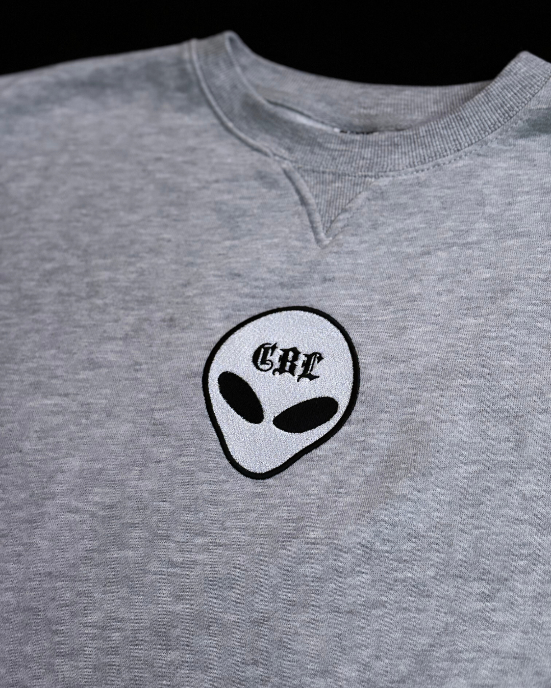 LLA Grey Embroidered Alien Sweatshirt CBL