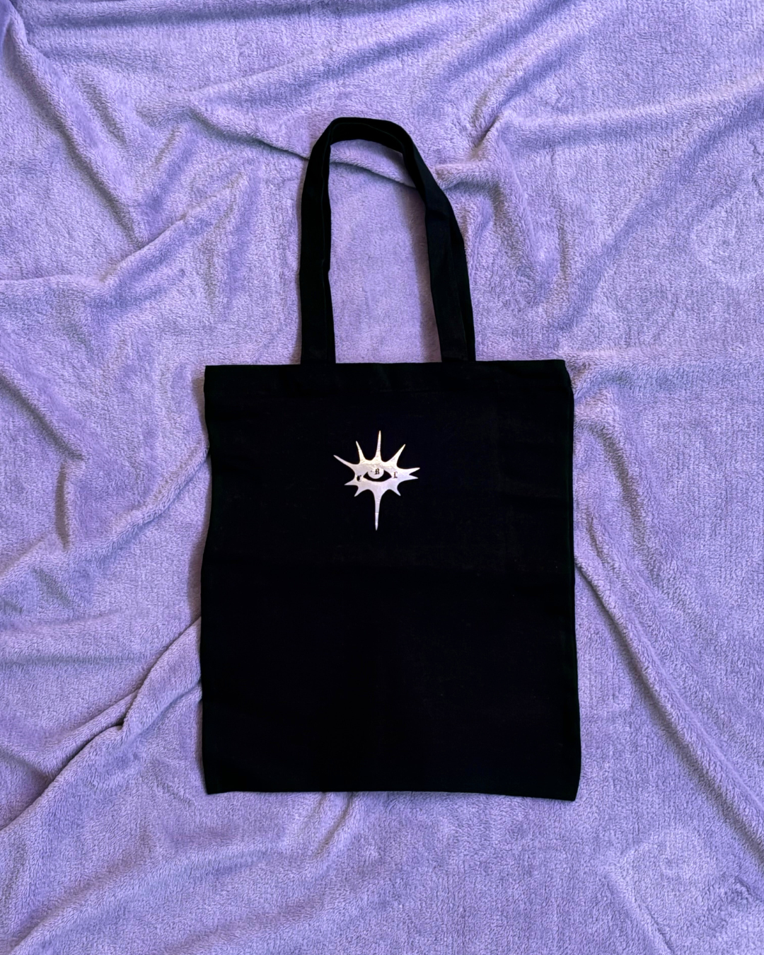 CBL Eye Catching Sparks Reflective Chrome Black Tote