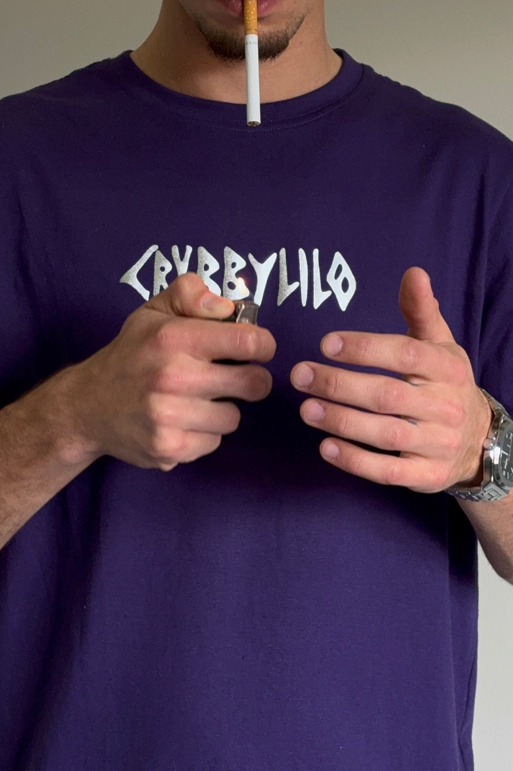 IFHTP Dark Purple Big Tee (Silver/Chrome) – crybbylilo